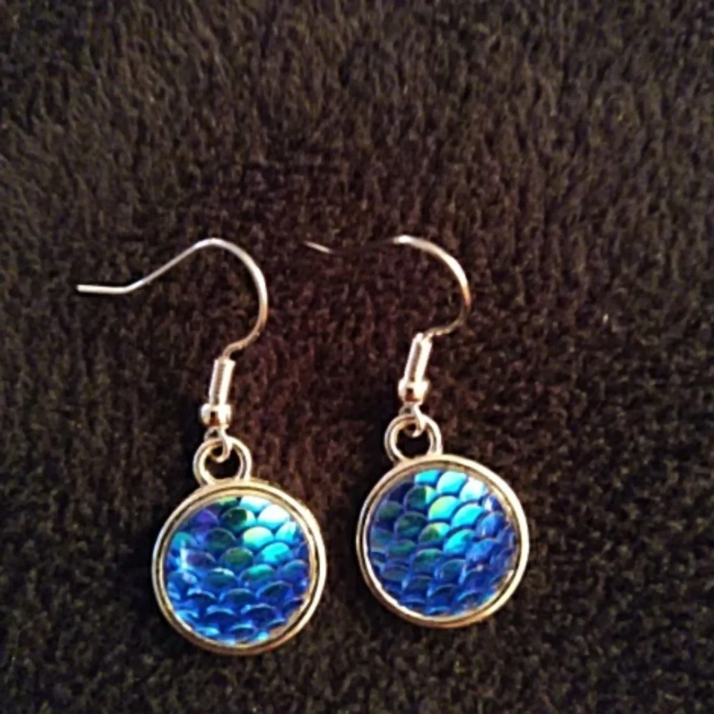 New - Earrings - fish scales - mermaid